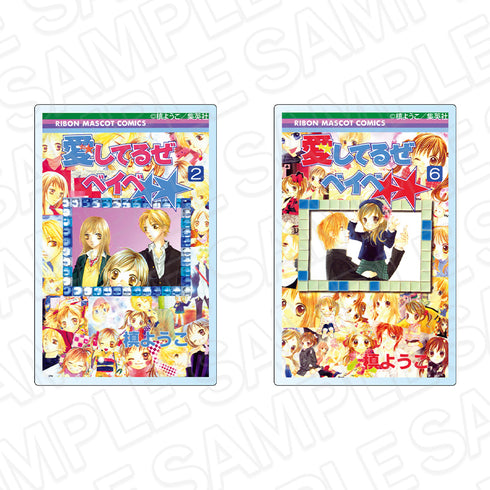 "I Love You, Baby★★" Comic Book Cover-Style Acrylic Magnet Set - Ribon 70th Anniversary CAFE