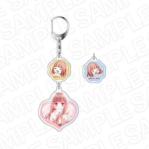 "Tsubasa and Hotaru" Wobbling Keychain: Ribbon 70th Anniversary CAFE