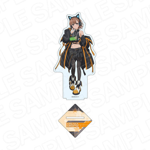 "A Certain Scientific Railgun T" Hologram Large Acrylic Stand: Misaka Mikoto (Gaming Ver.)