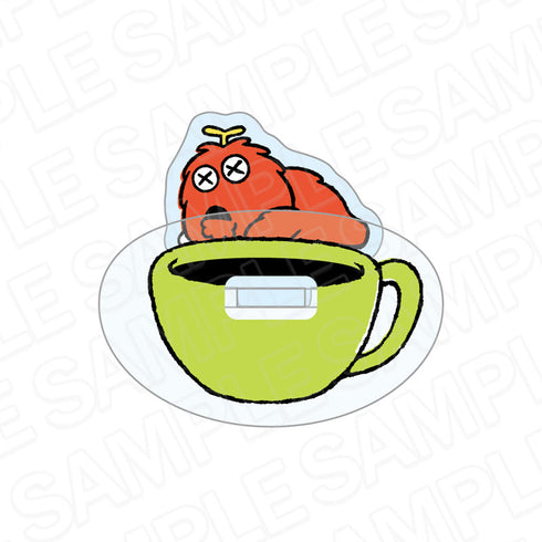 『ガチャピン・ムック』ゆらゆらアクリルスタンド ムック(コーヒーカップ) COFFEE ver.