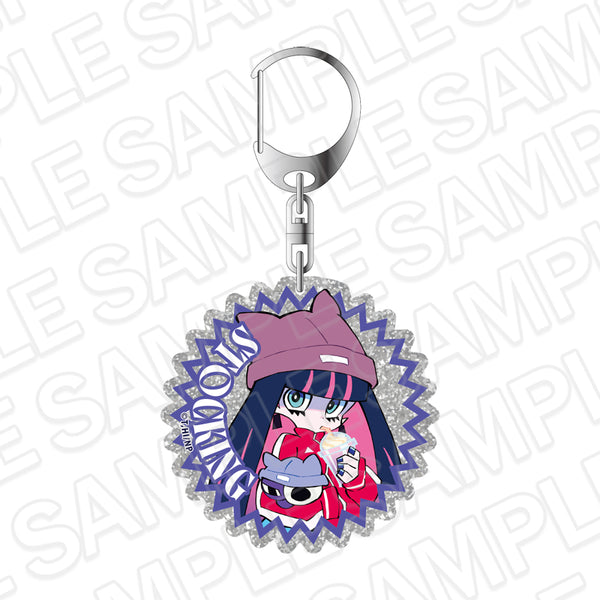『New PANTY & STOCKING with GARTERBELT』ラメアクリルキーホルダー ストッキング お出かけ ver.