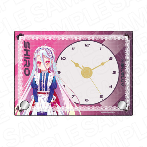 《No Game No Life》迷你亚克力挂钟 白色 赛博女仆版