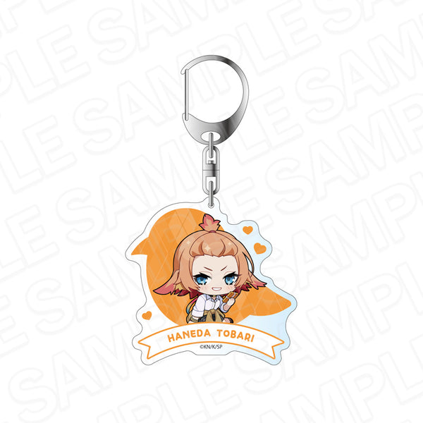 "The Misanthropic Teacher of the Non-Human Class" Acrylic Keychain: Tobari Haneda Valentine's Day Chibi Ver.