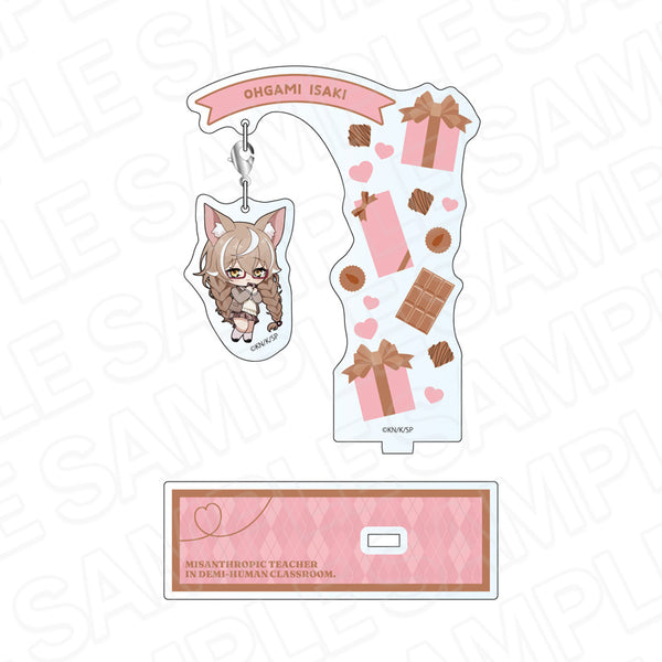 "The Misanthropic Teacher of the Non-Human Class" Wobbly Acrylic Stand: Oo Morikazuki - Valentine's Day Chibi Ver.
