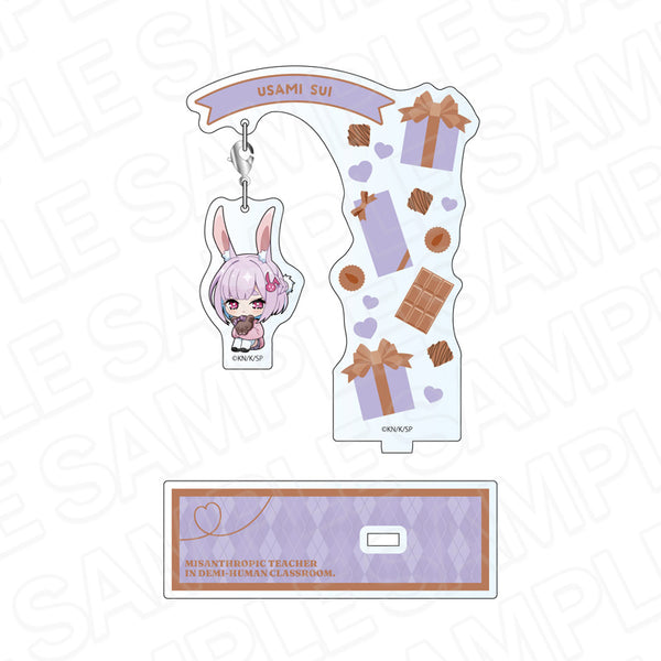 "The Misanthropic Teacher of the Non-Human Class" Wobbly Acrylic Stand: Misaki Urasawa Valentine's Day Chibi Ver.
