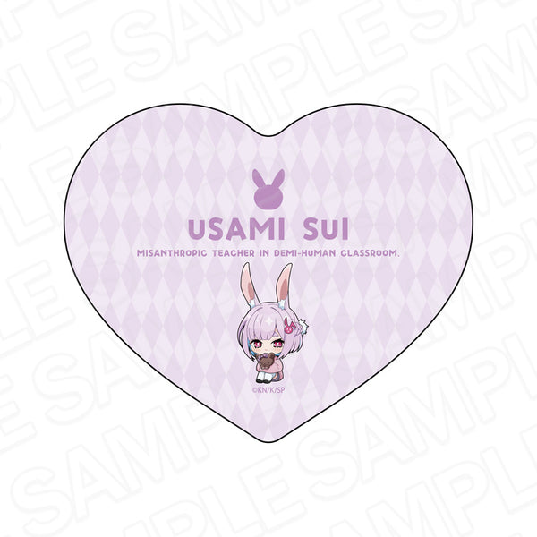 "The Human-Hating Teacher of the Non-Human Class" Die-Cut Microfiber Figure: Misae Urasawa Valentine's Day Chibi Ver.