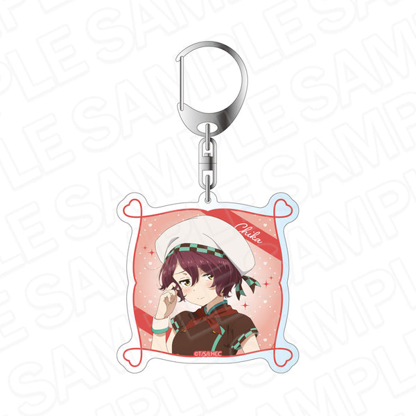 "There Are Too Many Losing Heroines!" Hologram Acrylic Keychain: Chika Komari Valentine's Day Ver.