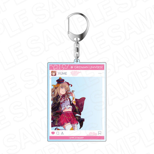 "Gridman Universe" Social Media-Style Acrylic Keychain: Minami Yume - Jiangshi Ver.