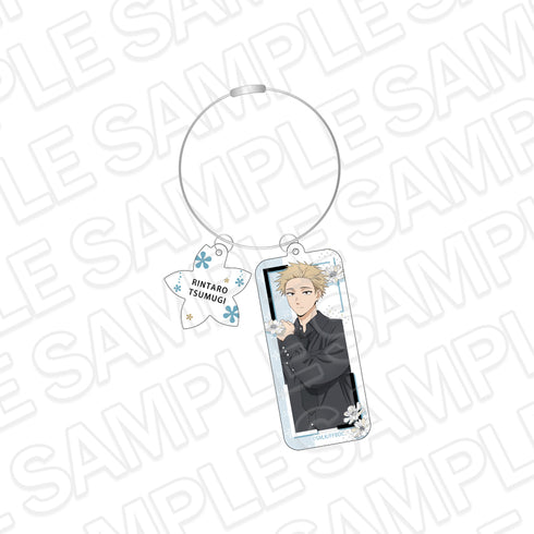 "Fragrant Flowers Bloom with Dignity" Wire Keychain: Tsumugi Rintaro (Black Styling Ver.)