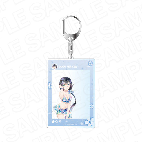 "Yūki Yuna Is a Hero: The Chapter of Full Bloom" Social Media-Style Acrylic Keychain - PALE TONE Series: Misumi Tōgō in Cherry Blossom Swimsuit Ver.