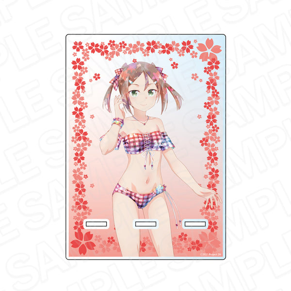 "Yūki Yuna Is a Hero: The Chapter of Full Bloom" Acrylic Smartphone Stand PALE TONE Series: Natsurin Miyoshi in Cherry Blossom Swimsuit Ver.
