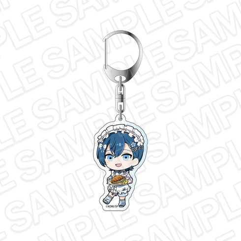 "BOYS be MAID! ~The Daily Life of the Young Master's Maid Boy Club~" Acrylic Keychain: Ranshi Takashina (Cafe Chibi Ver.)