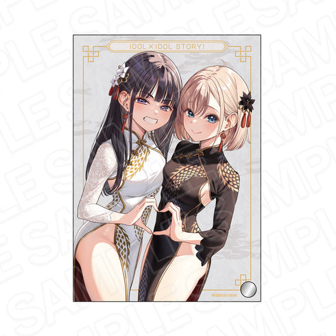 《IDOL×IDOL STORY!》迷你壓克力藝術品 美海&依吹 龍式旗袍版