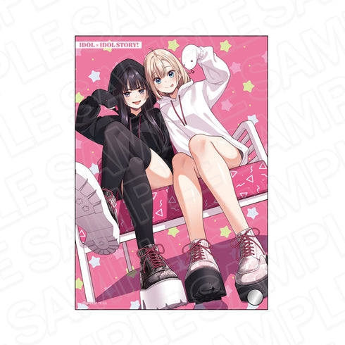 《IDOL×IDOL STORY!》迷你壓克力藝術品 美海&依吹 蛇紋連帽外套版