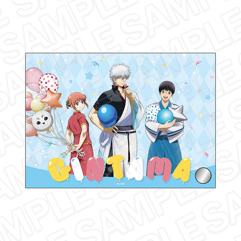 "Gintama: The New Movie - The Great Fire of Yoshiwara" Acrylic Plate: Gintoki Sakata, Shinpachi Shimura, and Kagura (BALLOON Ver.)