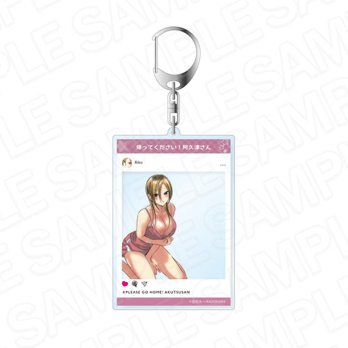 "Please Go Home! Ms. Akutsu" Social Media-Style Acrylic Keychain: Riko Akutsu A