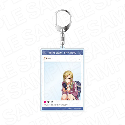 "Please Go Home! Ms. Akutsu" Social Media-Style Acrylic Keychain: Riko Akutsu B
