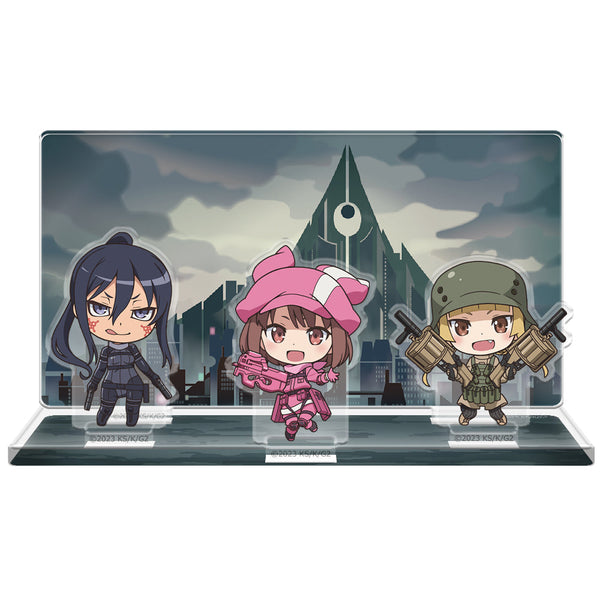 『ソードアート・オンライン オルタナティブ ガンゲイル・オンラインII』アクリルジオラマ レン&ピトフーイ&フカ次郎