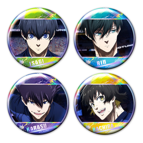 『ブルーロック』オーロラ缶バッジ4個セット 潔&凛&烏&蜂楽