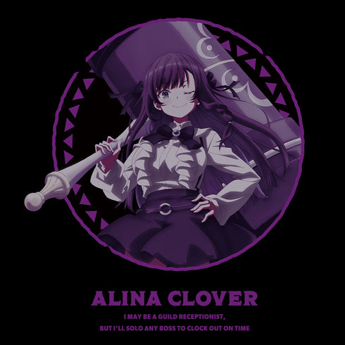 『ギルドの受付嬢ですが、残業は嫌なのでボスをソロ討伐しようと思います』Tシャツ アリナ・クローバー