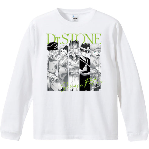 『Dr.STONE』リブ付ロングスリーブTシャツ 千空&ゲン&龍水&クロム&羽京