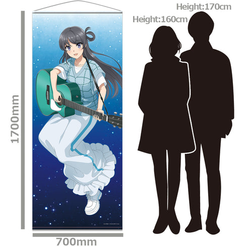 《青春猪男不做圣诞老人的梦》近等身挂毯 樱岛麻衣 吉他女孩版 【全新绘制】