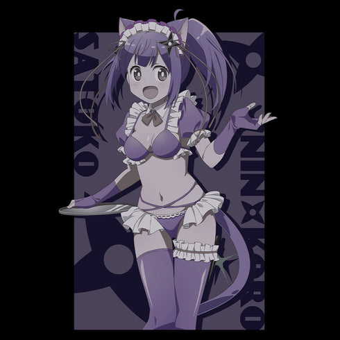 『忍者と殺し屋のふたりぐらし』Tシャツ 草隠さとこ 猫耳水着メイドver.【描き下ろし】