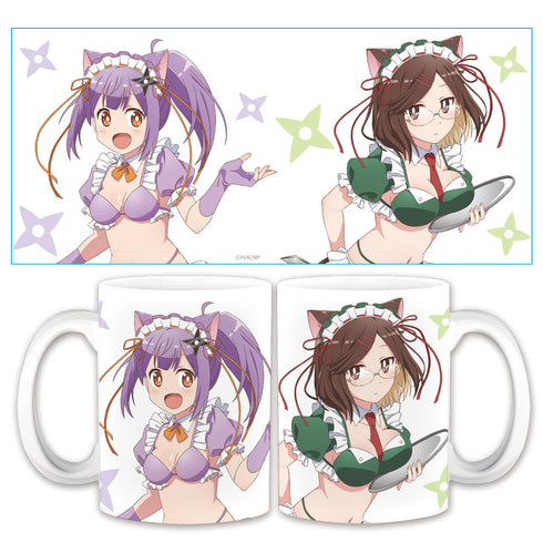 『忍者と殺し屋のふたりぐらし』マグカップ さとこ&このは 猫耳水着メイドver.【描き下ろし】