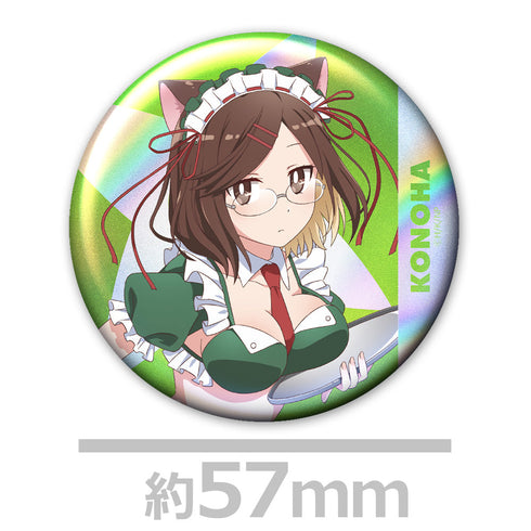 『忍者と殺し屋のふたりぐらし』オーロラ缶バッジ2個セット 古賀このは 猫耳水着メイドver.【描き下ろし】