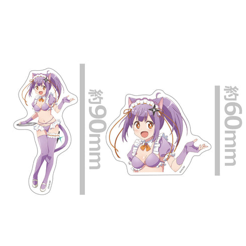 『忍者と殺し屋のふたりぐらし』ダイカットステッカーセット 草隠さとこ 猫耳水着メイドver.【描き下ろし】