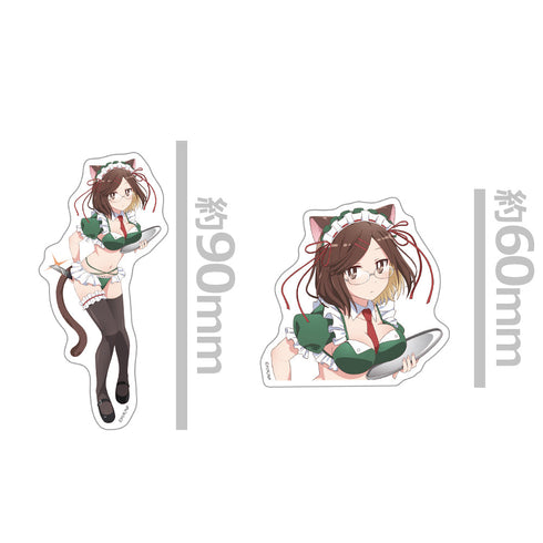 『忍者と殺し屋のふたりぐらし』ダイカットステッカーセット 古賀このは 猫耳水着メイドver.【描き下ろし】