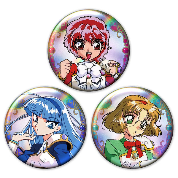 『魔法騎士レイアース』ホログラム缶バッジ3個セット 光&海&風 vol.2