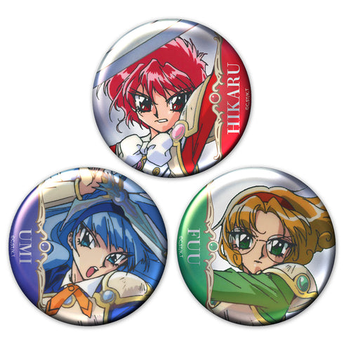 『魔法騎士レイアース』メタリック缶バッジ3個セット 光&海&風 vol.1
