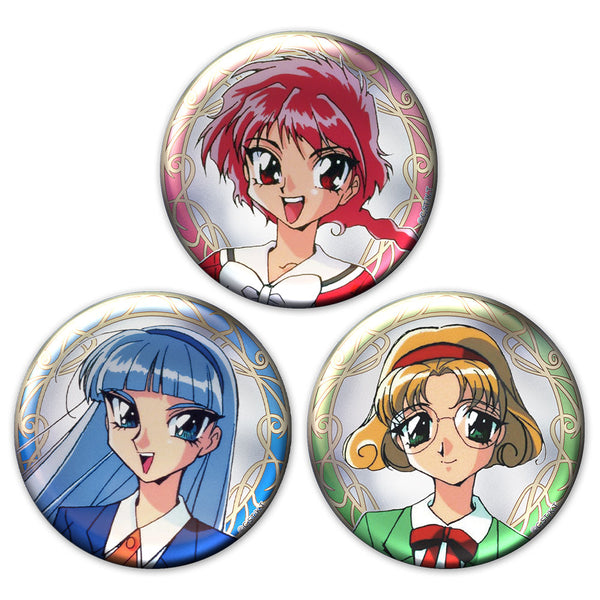 『魔法騎士レイアース』メタリック缶バッジ3個セット 光&海&風 vol.2