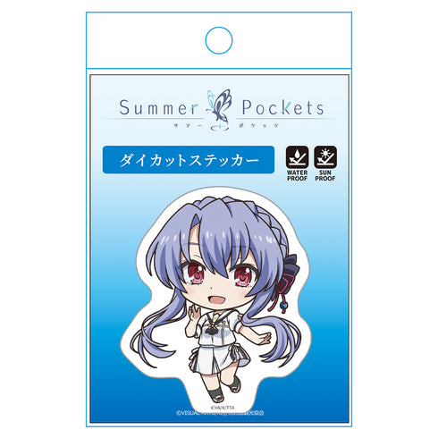 "Summer Pockets" Die-Cut Sticker: Sora Aoi (Chibi Version)