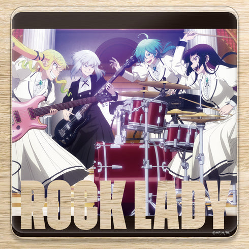 『ロックは淑女の嗜みでして』アクリルコースター(スタンド付) りりさ&音羽&ティナ&環