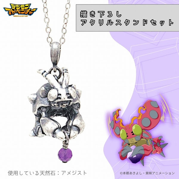 『デジモンアドベンチャー』天然石ネックレス テントモン 描き下ろしアクリルスタンドセット