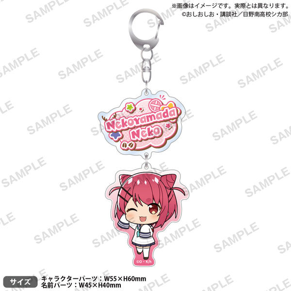 『しかのこのこのここしたんたん』2連アクリルキーホルダー 猫山田根子