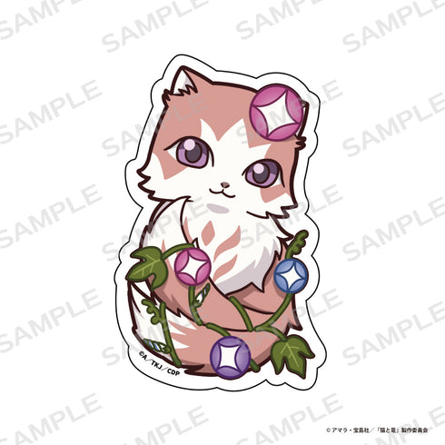 『猫と竜』ダイカットステッカー【ミニキャラ ママにゃん】