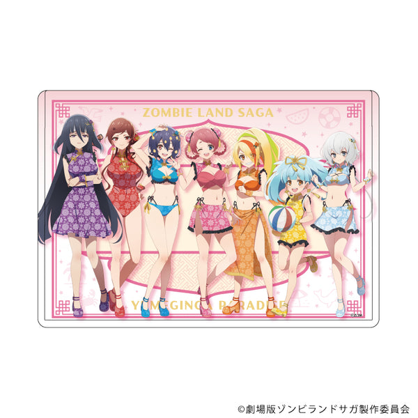 『ゾンビランドサガ ゆめぎんがパラダイス』キャラクリアケース02/集合デザイン チャイナ水着ver.(描き下ろしイラスト)