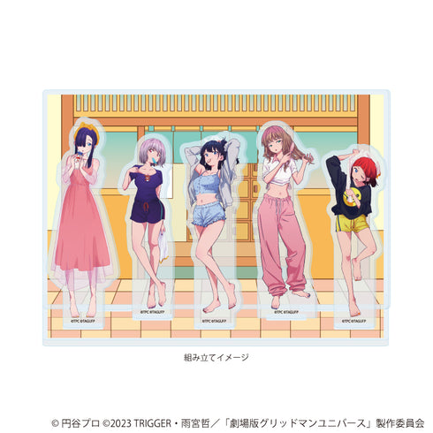 『グリッドマンユニバース』アクリルジオラマ03/集合デザイン お風呂上りver.(描き下ろしイラスト)