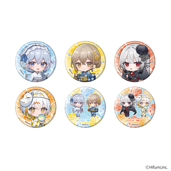 『藍月なくる棗いつき無來ナツメイツキ』缶バッジ02/浴衣ver. コンプリートセット(全6種)(ミニキャライラスト)