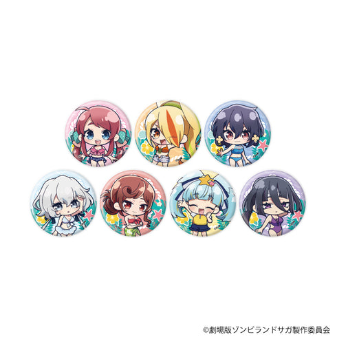 『ゾンビランドサガ ゆめぎんがパラダイス』缶バッジ04/コンプリートセット(全7種) 水着ver.(ミニキャライラスト)