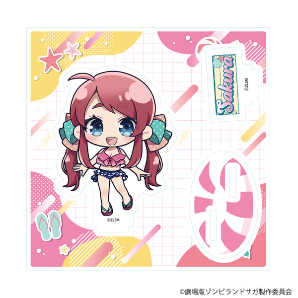 『ゾンビランドサガ ゆめぎんがパラダイス』アクリルスタンドプレート01/源さくら 水着ver.(ミニキャライラスト)