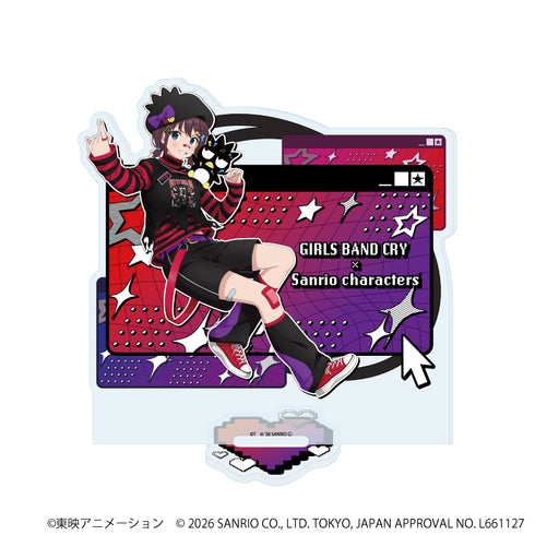『ガールズバンドクライ×サンリオキャラクターズ』アクリルスタンド28/井芹 仁菜×バッドばつ丸(コラボイラスト)