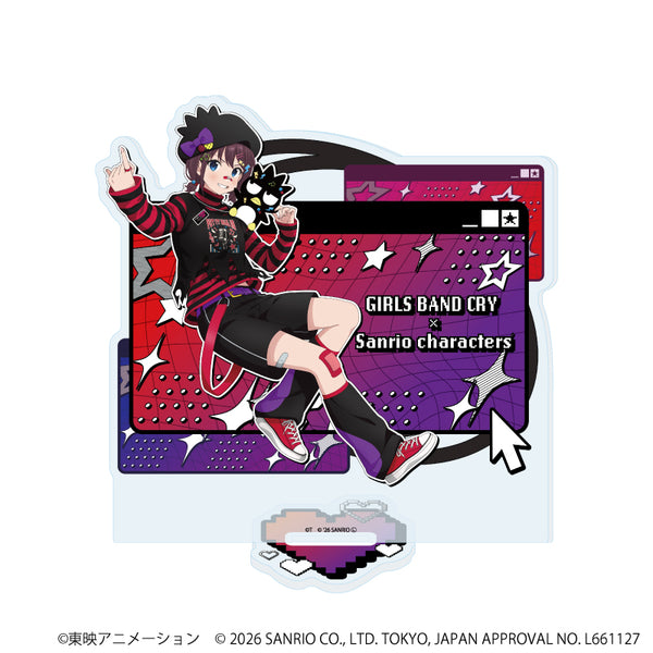 『ガールズバンドクライ×サンリオキャラクターズ』アクリルスタンド28/井芹 仁菜×バッドばつ丸(コラボイラスト)
