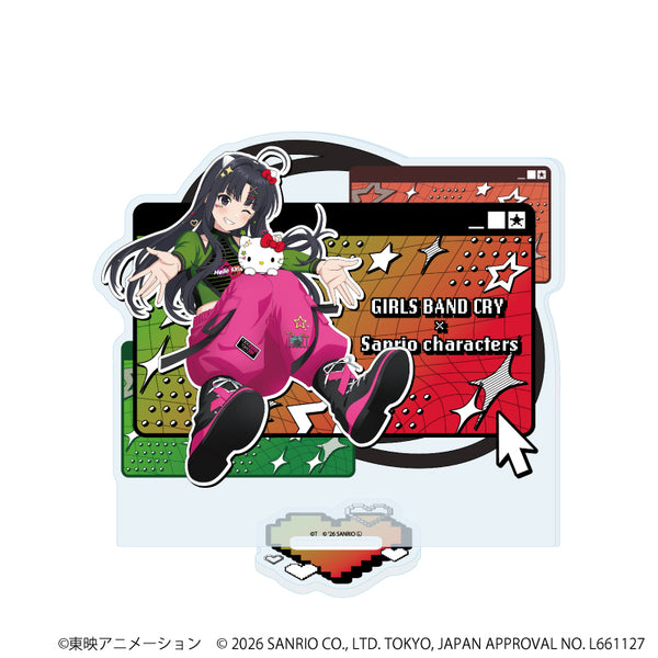 『ガールズバンドクライ×サンリオキャラクターズ』アクリルスタンド30/安和 すばる×ハローキティ(コラボイラスト)