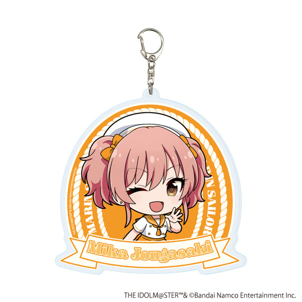 『アイドルマスター シンデレラガールズ』デカアクリルキーホルダー28/城ヶ崎美嘉 マリンセーラーver.(ミニキャライラスト)