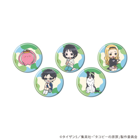 "The Original Sin of Takopy" Pin Badge 03 / Picnic Ver. Complete Set (5 Varieties) (Graph Art Illustration)