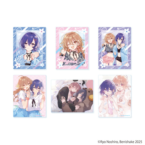 『顔だけ良いクラスメイトが、やたらとグイグイ来る百合の話。』アクリルカード01/コンプリートセット(全6種)(公式&描き下ろしイラスト)
